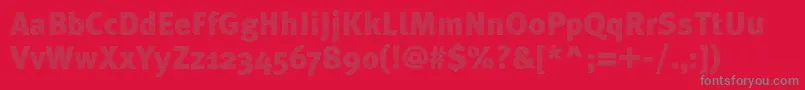 ABebederaHeavy Font – Gray Fonts on Red Background