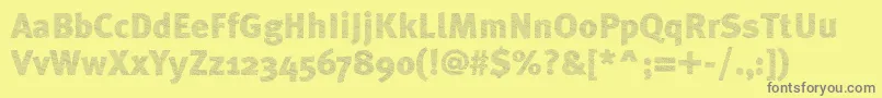 Шрифт ABebederaHeavy – серые шрифты на жёлтом фоне