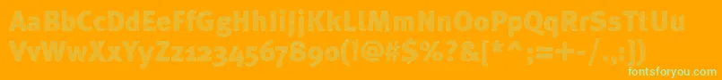 ABebederaHeavy Font – Green Fonts on Orange Background