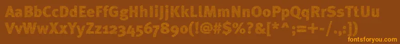 ABebederaHeavy Font – Orange Fonts on Brown Background