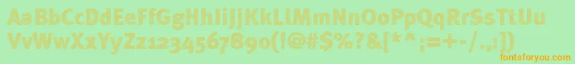 ABebederaHeavy Font – Orange Fonts on Green Background