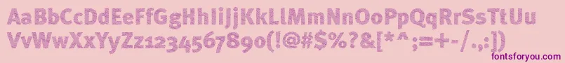 ABebederaHeavy Font – Purple Fonts on Pink Background