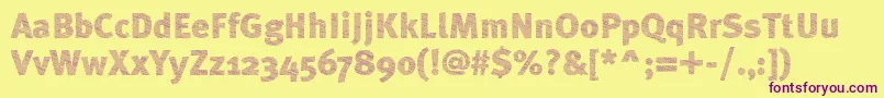 ABebederaHeavy Font – Purple Fonts on Yellow Background