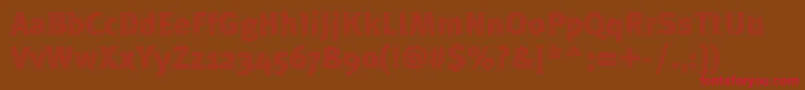 ABebederaHeavy Font – Red Fonts on Brown Background