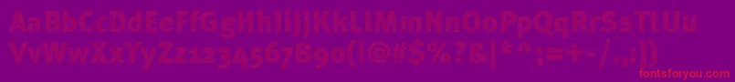 ABebederaHeavy Font – Red Fonts on Purple Background