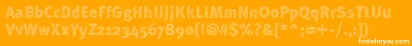 ABebederaHeavy Font – White Fonts on Orange Background