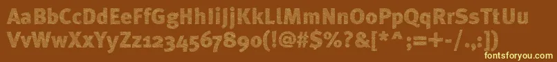 ABebederaHeavy Font – Yellow Fonts on Brown Background