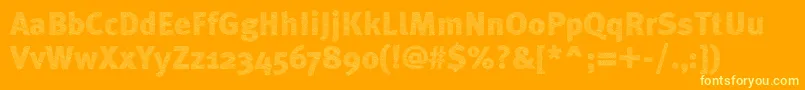 ABebederaHeavy Font – Yellow Fonts on Orange Background