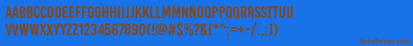 BebaskaiRegular Font – Brown Fonts on Blue Background