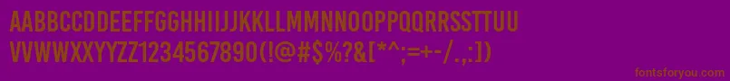 BebaskaiRegular Font – Brown Fonts on Purple Background