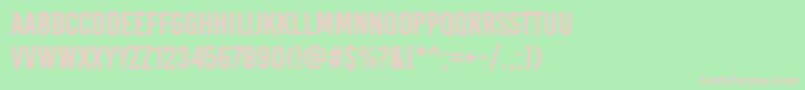 BebaskaiRegular Font – Pink Fonts on Green Background