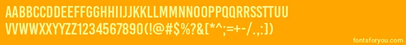 BebaskaiRegular Font – Yellow Fonts on Orange Background