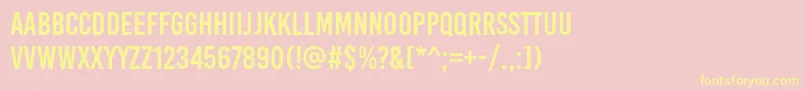 BebaskaiRegular Font – Yellow Fonts on Pink Background