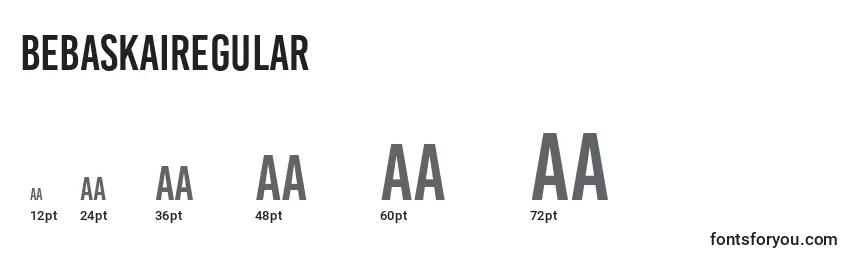 BebaskaiRegular Font Sizes
