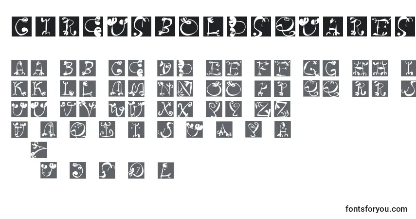 Circusboldsquaresinvers Font – alphabet, numbers, special characters