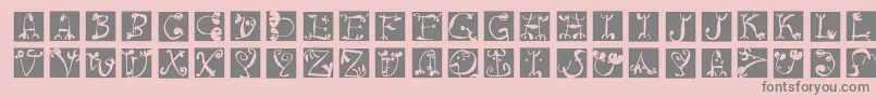 Circusboldsquaresinvers Font – Gray Fonts on Pink Background