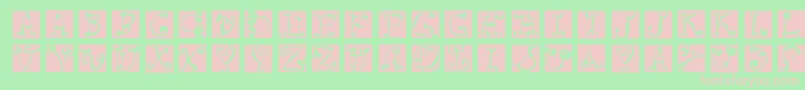 Circusboldsquaresinvers Font – Pink Fonts on Green Background