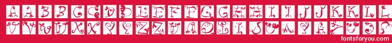 Circusboldsquaresinvers Font – White Fonts on Red Background