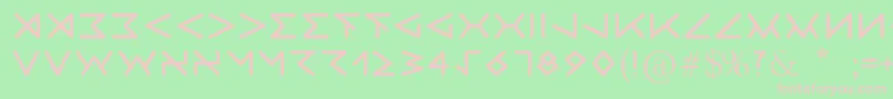 Ravenia Font – Pink Fonts on Green Background