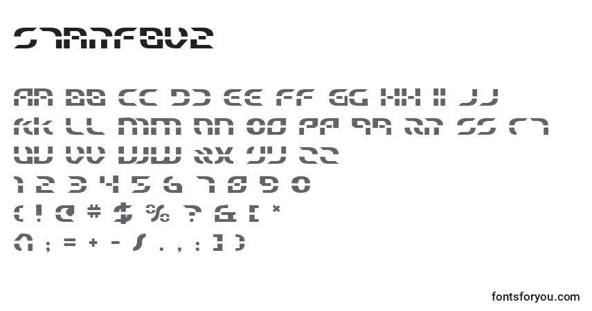 A fonte Starfbv2 – alfabeto, números, caracteres especiais