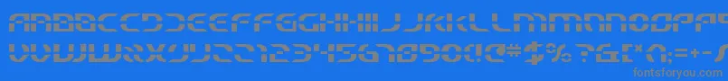 フォントStarfbv2 – 青い背景に灰色の文字