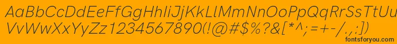 fuente HkgroteskLightlegacyitalic – Fuentes Negras Sobre Fondo Naranja