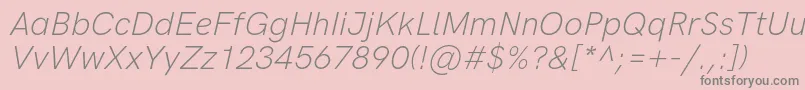 HkgroteskLightlegacyitalic Font – Gray Fonts on Pink Background