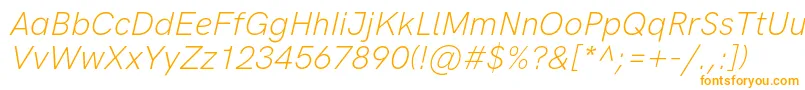 Шрифт HkgroteskLightlegacyitalic – оранжевые шрифты