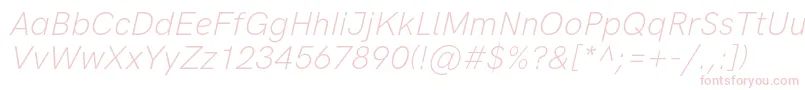 Fonte HkgroteskLightlegacyitalic – fontes cor-de-rosa