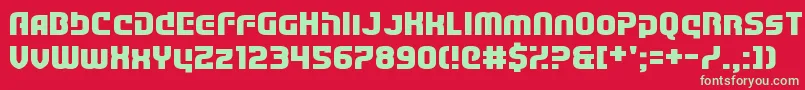 53DollarsAnd92Cents Font – Green Fonts on Red Background