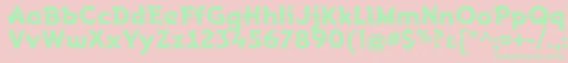 Adventuring Font – Green Fonts on Pink Background