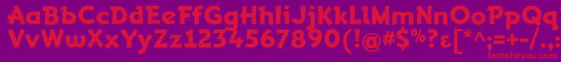 Adventuring Font – Red Fonts on Purple Background