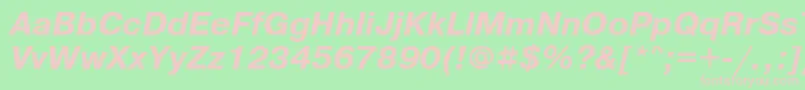 PragmaticamgttBolditalic Font – Pink Fonts on Green Background