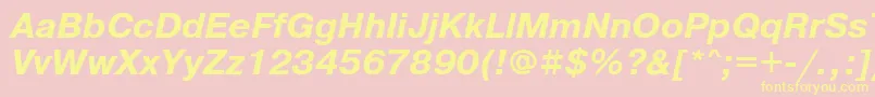 PragmaticamgttBolditalic Font – Yellow Fonts on Pink Background