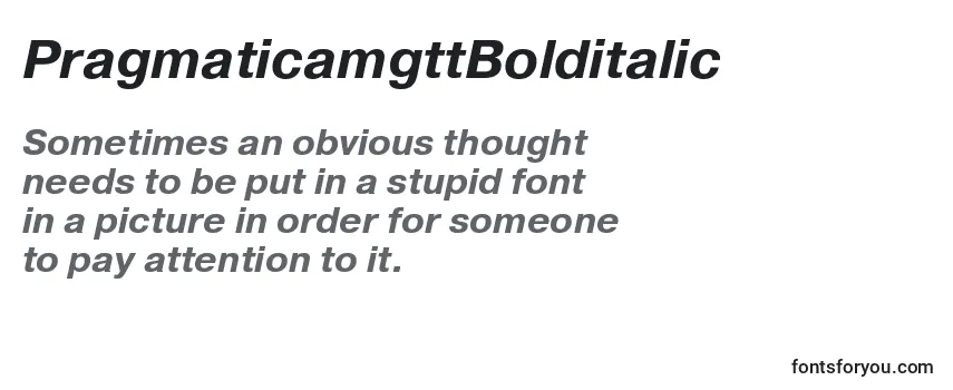 PragmaticamgttBolditalic Font