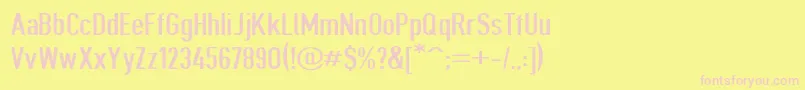 Giveahootext Font – Pink Fonts on Yellow Background