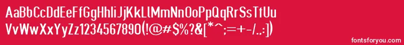 フォントGiveahootext – 赤い背景に白い文字