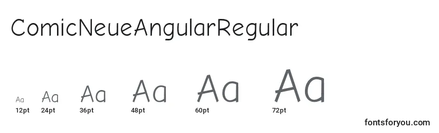 Размеры шрифта ComicNeueAngularRegular