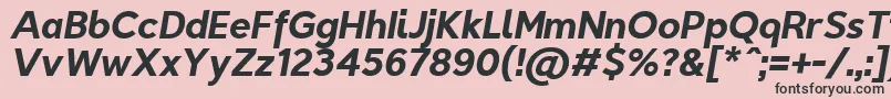 フォントTriompheBolditalic – ピンクの背景に黒い文字