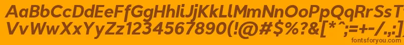 TriompheBolditalic Font – Brown Fonts on Orange Background