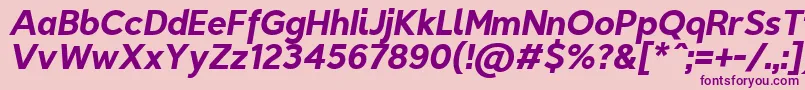 TriompheBolditalic Font – Purple Fonts on Pink Background