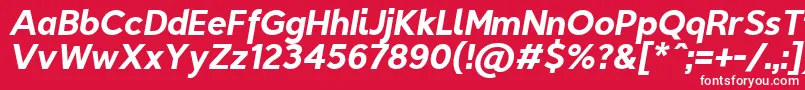 フォントTriompheBolditalic – 赤い背景に白い文字