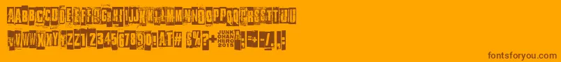 SomethingInTheWay Font – Brown Fonts on Orange Background
