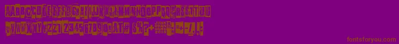 フォントSomethingInTheWay – 紫色の背景に茶色のフォント