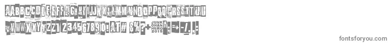 フォントSomethingInTheWay – 白い背景に灰色の文字