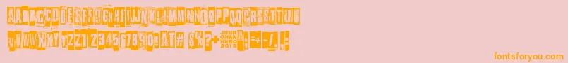 SomethingInTheWay Font – Orange Fonts on Pink Background