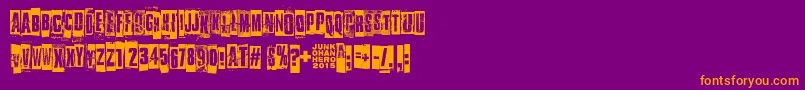 SomethingInTheWay Font – Orange Fonts on Purple Background