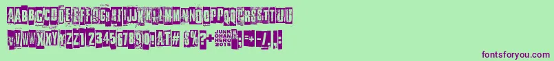 SomethingInTheWay Font – Purple Fonts on Green Background