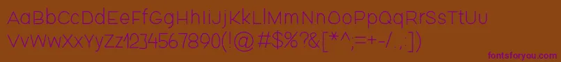 Fishsticks01 Font – Purple Fonts on Brown Background