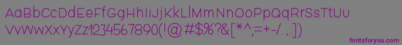 Fishsticks01 Font – Purple Fonts on Gray Background